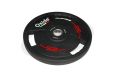 Диск олимпийский Oxide Fitness OWP02 D50мм полиуретановый, с 3-мя хватами, черный 25кг. фото 4