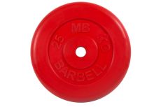 Диск обрезиненный d31мм MB Barbell MB-PltC31-25 25 кг красный