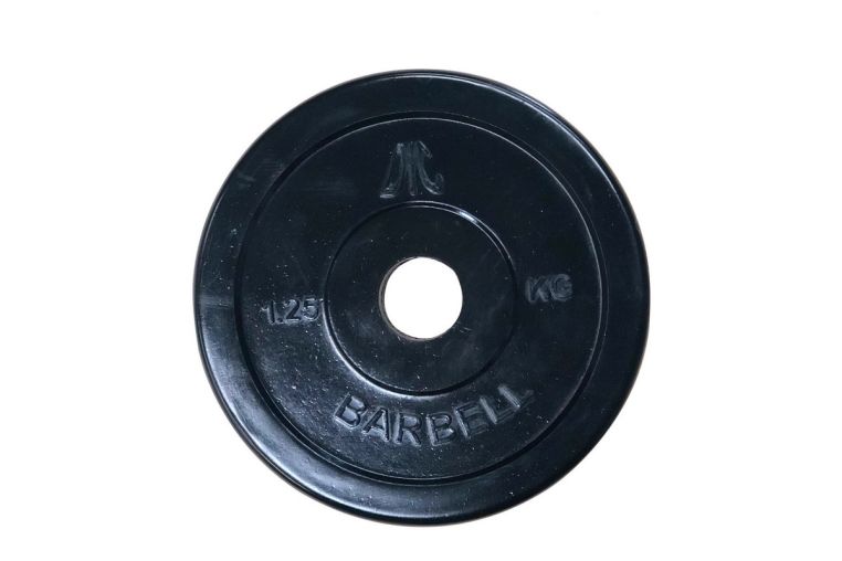 Диск обрезиненный d26мм DFC WP021-26-1,25 1,25кг, чёрный 