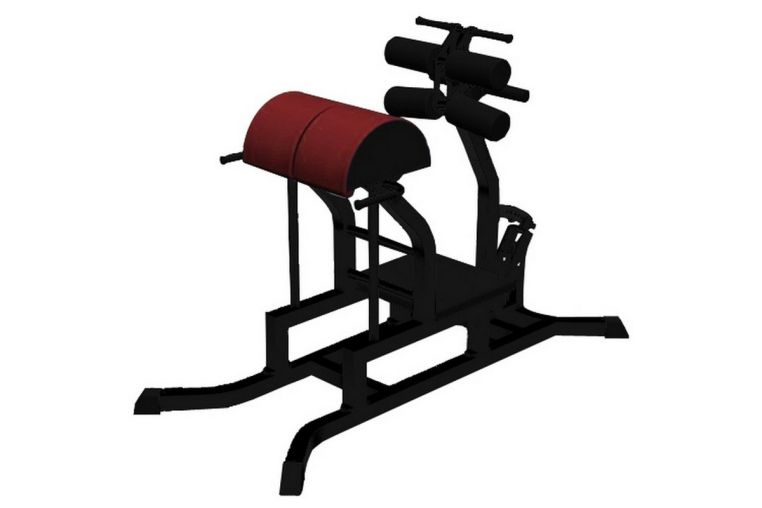 Горизонтальное разгибания спины с зажимами для ног MB Barbell МВ 2.31 фото 2