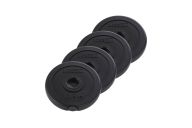 Диск пластиковый 0,5 кг BaseFit d26 мм BB-203 черный, 4 шт
