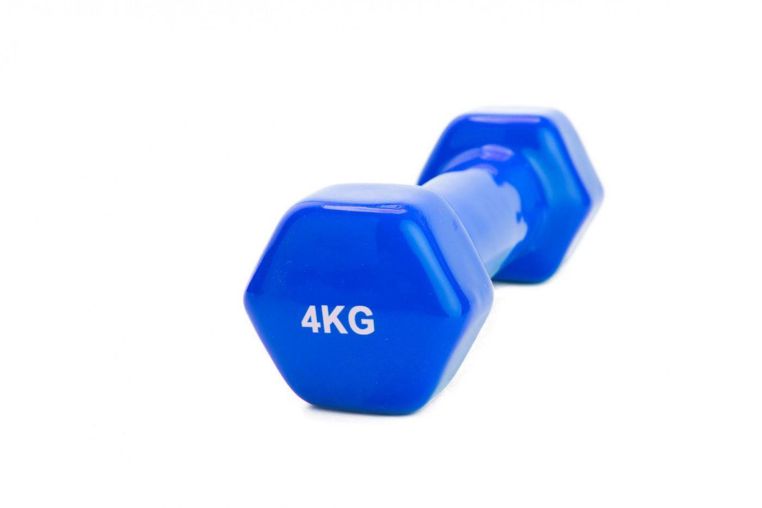 Набор гантелей обрезиненных по 4 кг, синие, 2 шт. Bradex SF 0870 фото 3