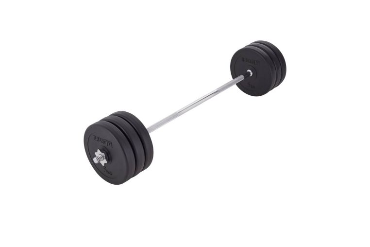 Штанга разборная 35 кг BaseFit стальной гриф, пластиковые диски BB-402 