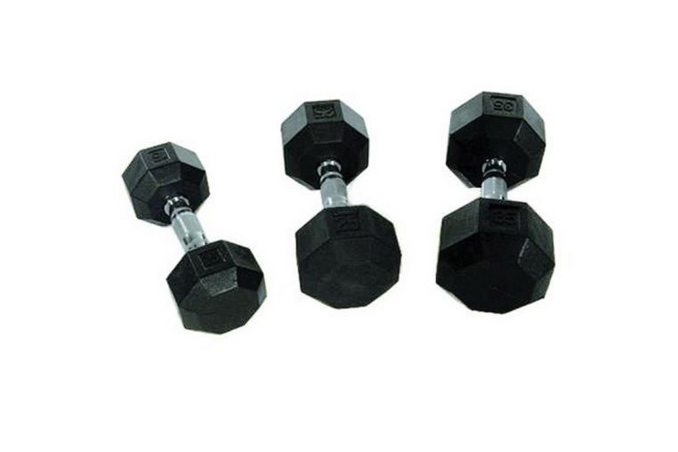 Гантель 30кг Perform Better Rubber Encased Hex Dumbbells PB\4137-30\BK-30-00 фото 1