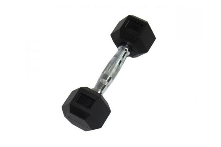 Гантель 30кг Perform Better Rubber Encased Hex Dumbbells PB\4137-30\BK-30-00 фото 3