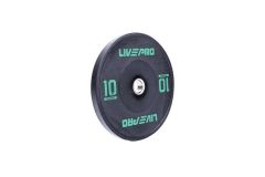 Бампированный диск 10кг Live Pro Black Rubber Bumper Plate NL\LP8038-10\00-00-00
