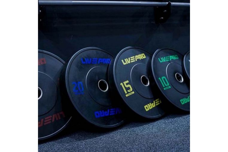 Бампированный диск 10кг Live Pro Black Rubber Bumper Plate NL\LP8038-10\00-00-00 фото 1