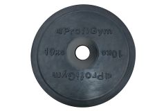 Диск ProfiGym олимпийский (51мм) обрезиненный 10 кг, черный ДО-10/51