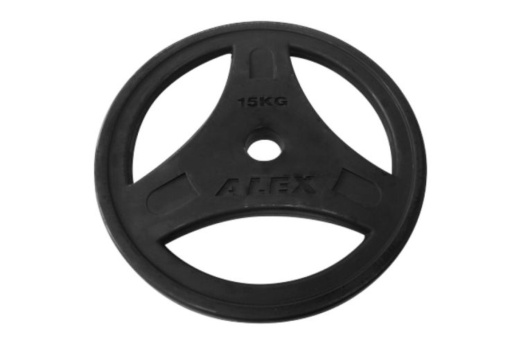 Диск обрезиненный черный, D 51 15 кг Alex P-ROB 