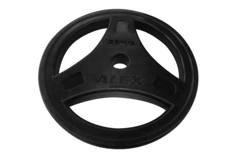 Диск обрезиненный черный, D 51 25 кг Alex P-ROB 