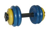 Гантель разборная MB Barbell Диски обрезиненные цветные 15 кг