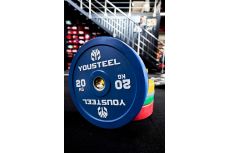 Диск 20кг YouSteel EVO Bumper Plate синий