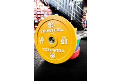 Диск 15кг YouSteel EVO Bumper Plate желтый