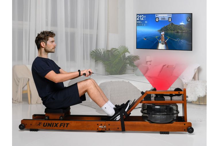 Гребной тренажер UnixFit Wood Rower Light RM9000PLW фото 4