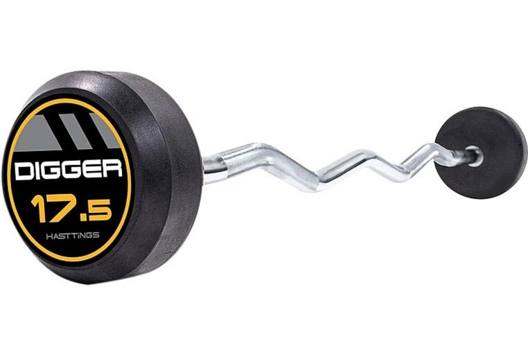 Комплект изогнутых фиксированных обрезиненных штанг 5 шт от 10 до 30кг Hasttings Digger HD51G2B-10-30 фото 1