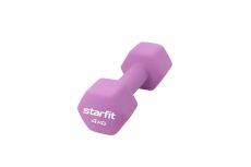 Гантель неопреновая Star Fit DB-201 4 кг, фиолетовый пастель