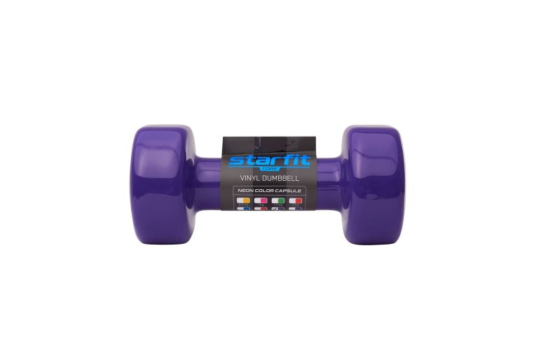 Гантель виниловая Star Fit DB-101 4 кг, фиолетовый. фото 1