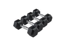 Гексагональные обрезиненные гантели. Ряд от 2,5 до 25 кг UltraGym UG1013