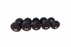 Круглые обрезиненные гантели. Ряд от 2,5 до 25 кг UltraGym