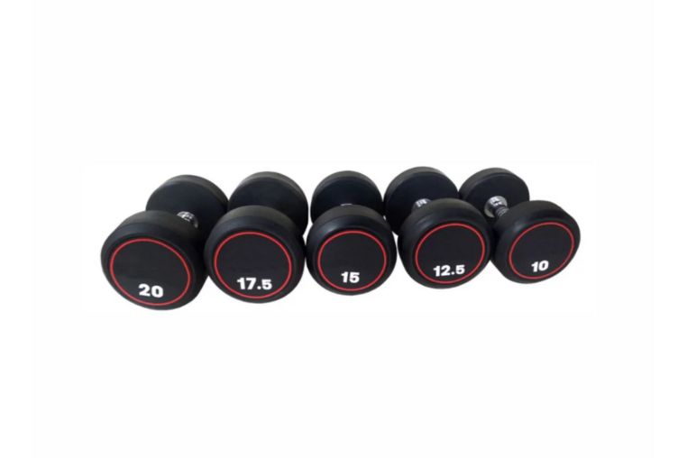 Круглые обрезиненные гантели. Ряд от 2,5 до 25 кг UltraGym 