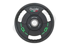 Диск олимпийский Oxide Fitness OWP02 D50мм полиуретановый, с 3-мя хватами, черный 10кг.