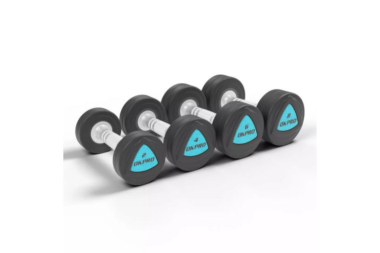 Набор полиуретановых гантелей от 12 до 30кг (шаг 2 кг) OKPRO OK1032B-12-30 фото 3
