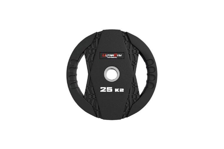 Диск олимпийский обрезиненный, с двумя хватами 20кг UltraGym UG2005С 