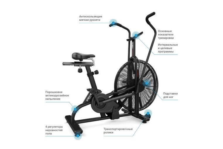 Велотренажер Air bike Xebex AB-1000-E фото 8