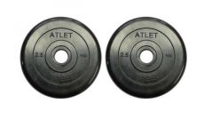 Диски обрезиненные d26 2x2,5кг MB Barbell Atlet MB-AtletB26-2,5 черный