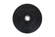 Диск олимпийский Foreman D50 мм 1 кг бампированный обрезиненный черный FM\BM-1KG