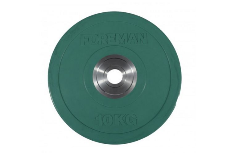 Диск бампированный обрезиненный Foreman D50 мм 10 кг FM\BM-10KG\GN зеленый 