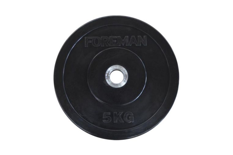 Диск олимпийский Foreman D50 мм 50 кг бампированный обрезиненный черный FM\BM-50KG 