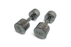 Гантель круглая хромированная 8кг UnixFit PRO DBRND8PCE
