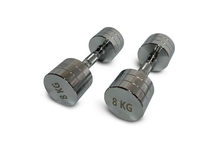 Гантель круглая хромированная 8кг UnixFit PRO DBRND8PCE 