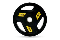 Диск обрезиненный c хватом 15кг, 51 мм UnixFit PRO DG15RUBPYL