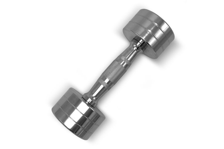 Гантель круглая хромированная 4кг UnixFit PRO DBRND4PCE фото 1