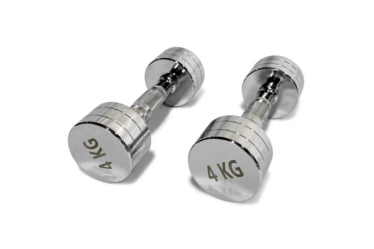 Гантель круглая хромированная 4кг UnixFit PRO DBRND4PCE фото 3