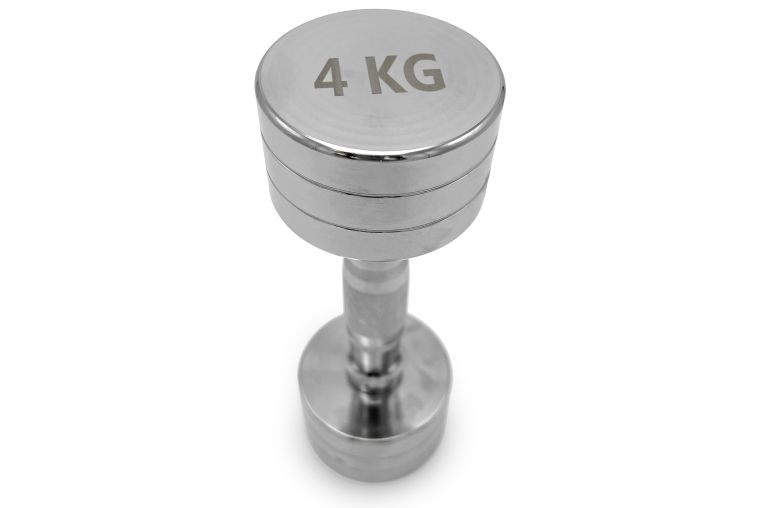 Гантель круглая хромированная 4кг UnixFit PRO DBRND4PCE фото 4