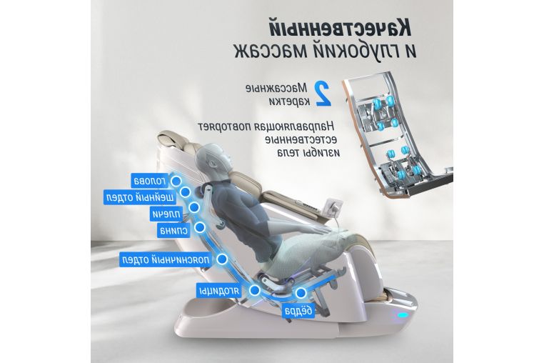 Массажное кресло UnixMed Aura White фото 14
