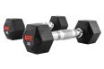 Комплект обрезиненных октагональных гантелей 10 пар от 2,5 до 25кг UFC Octagon Dumbbell UHA-75538-84 фото 1