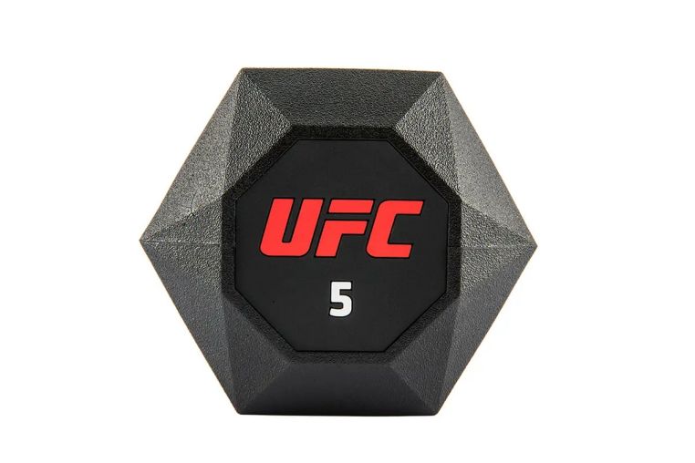 Комплект обрезиненных октагональных гантелей 10 пар от 2,5 до 25кг UFC Octagon Dumbbell UHA-75538-84 фото 6