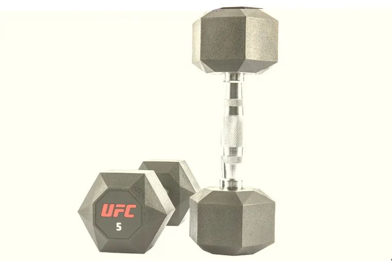 Комплект обрезиненных октагональных гантелей 10 пар от 2,5 до 25кг UFC Octagon Dumbbell UHA-75538-84 фото 8