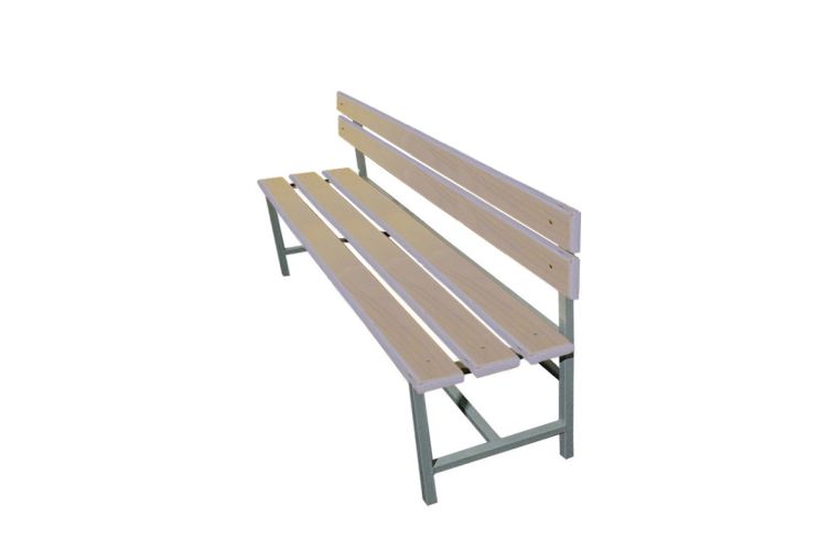 Скамейка для раздевалки со спинкой 150 см сиденье из фанеры Dinamika ZSO-002206 