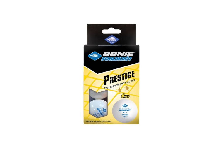 Мяч для настольного тенниса Donic 2* Prestige, 6 шт, белый 