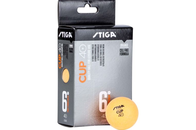 Мячи для настольного тенниса Stiga Cup ABS 1110-2503-06 6 шт оранжевый 