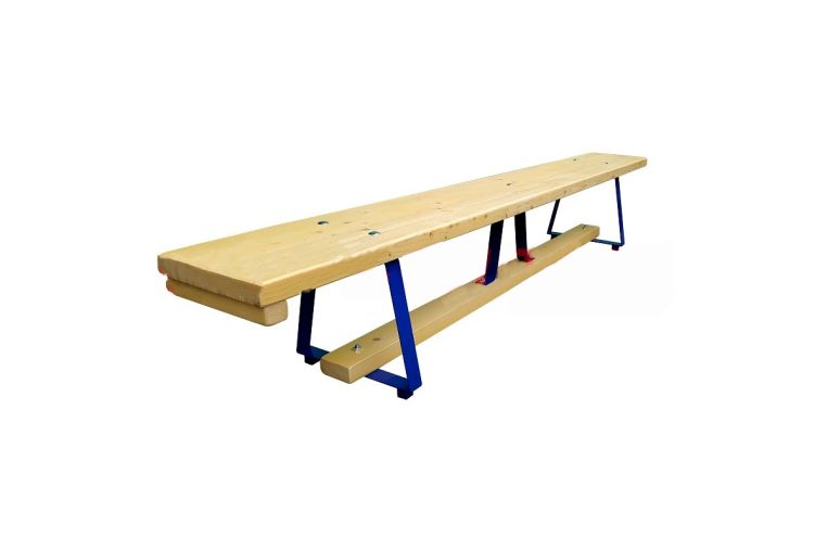Скамейка гимнастическая клееное дерево 250x27x35 см, с выступом, металлические ножки Ellada УТ0553 