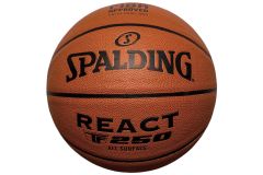 Мяч баскетбольный Spalding TF-250 React 76968z, р.6, FIBA Approved, композит. кожа (ПУ), коричн-черн.