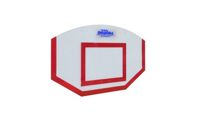 Щит стритбольный 120х75см оргстекло (разметка красная) Dinamika ZSO-002111 