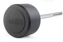Штанга неразборная обрезиненная 45 кг. Прямой гриф. VictoryFit VF-DX4450