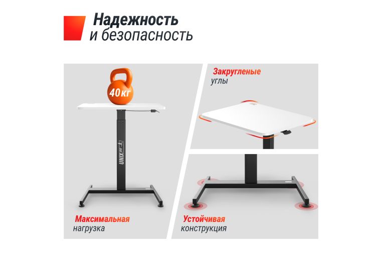 Регулируемый стол UNIX Fit Wood E-Desk LT100 фото 7